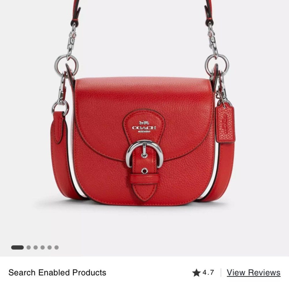 Coach Kleo Red Leather Crossbody Shoulder Bag ❤️
